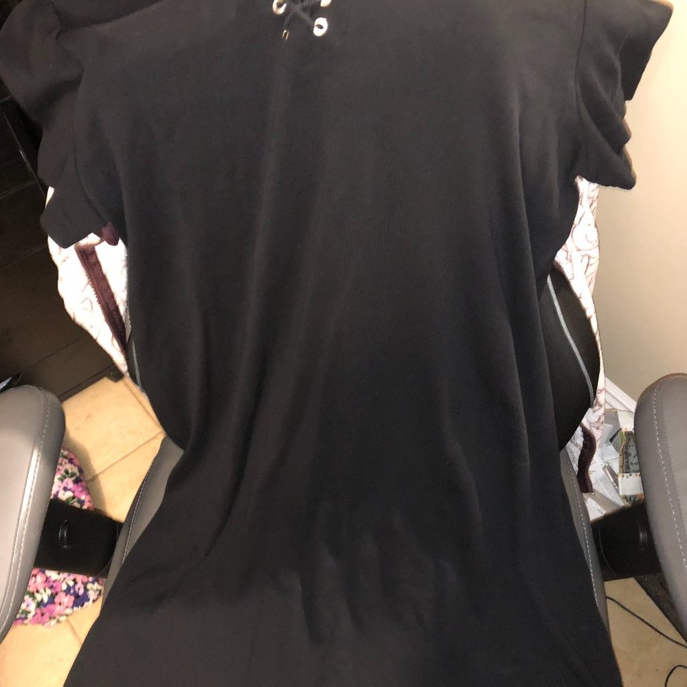 Women's black knit dress XL Karen Scott